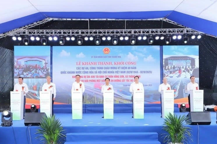 Khởi công dự án Khu tái định cư thôn Hồng Sơn, phục vụ GPMB dự án đường sắt tốc độ cao Bắc - Nam đoạn qua tỉnh Thanh Hóa.