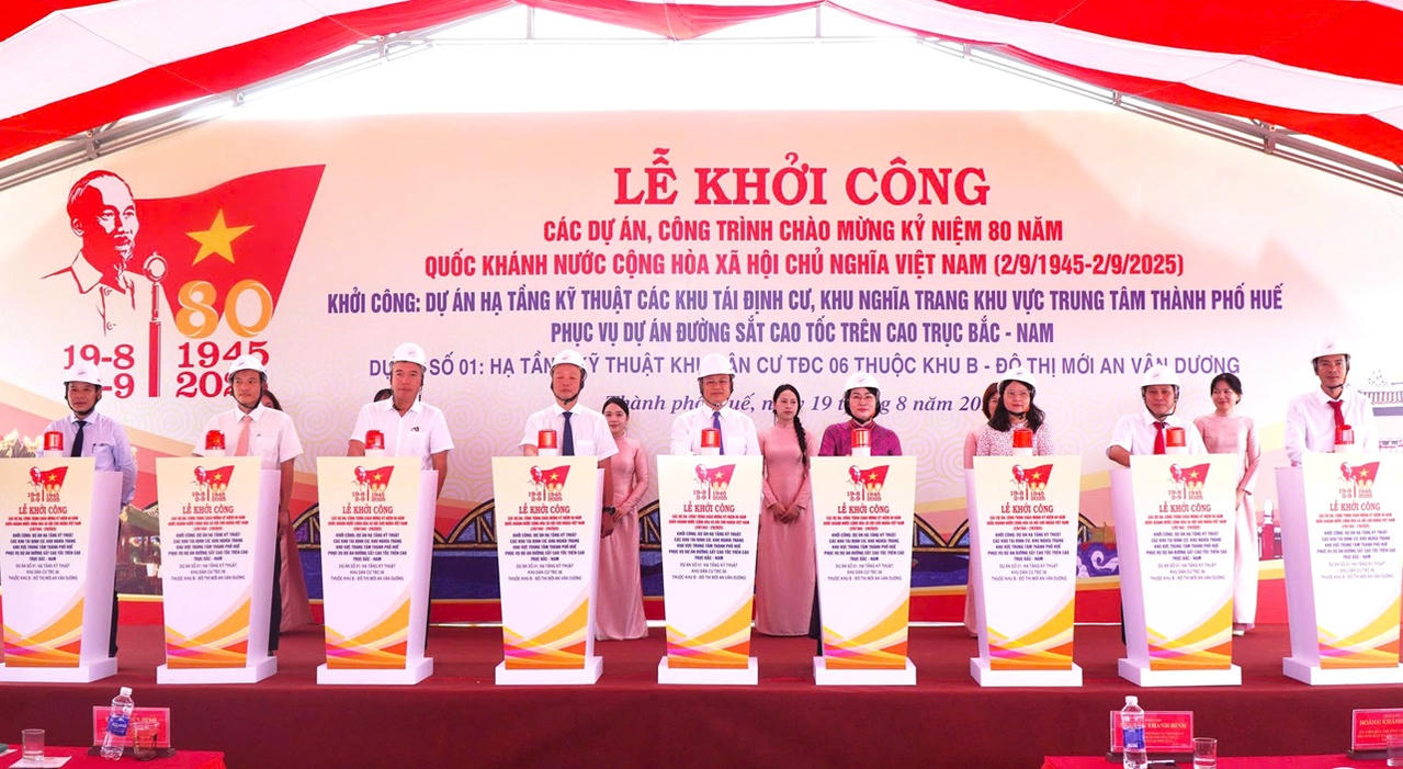 Huế khởi công các khu tái định cư phục vụ dự án đường sắt tốc độ cao trên trục Bắc - Nam