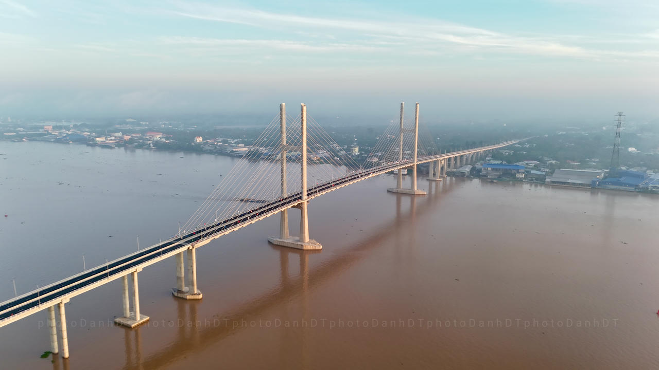 Toàn cảnh cầu Rạch Miễu 2. Ảnh: NguyendanhDT
