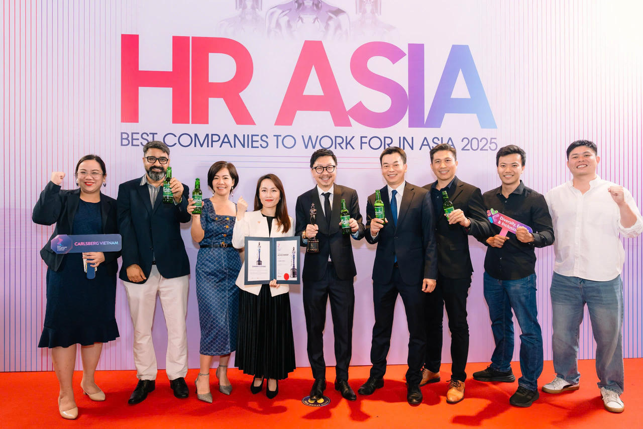 Carlsberg Việt Nam một lần nữa được HR Asia Awards 2025 vinh danh là một trong những “Nơi làm việc tốt nhất châu Á”.