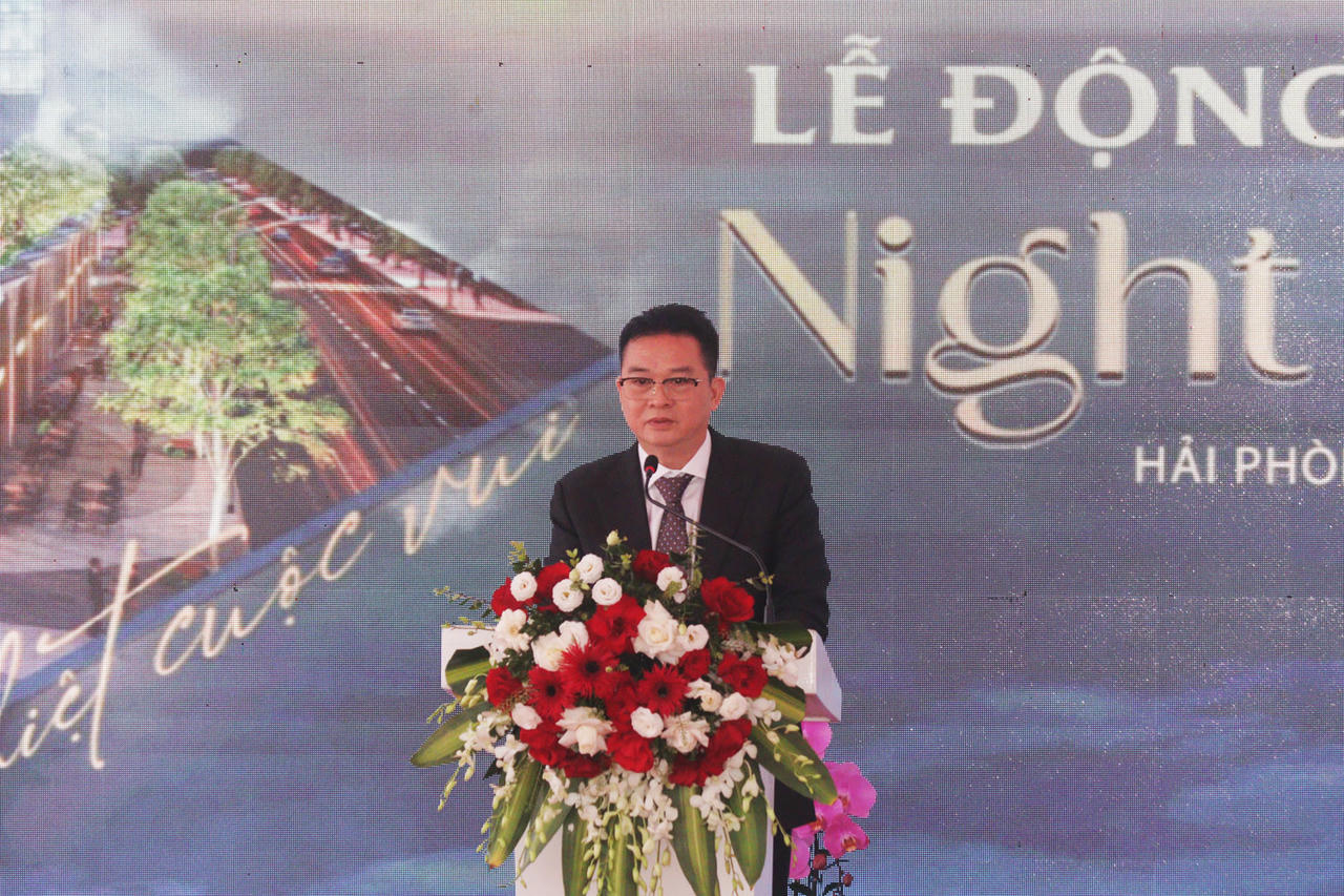 Chủ tịch HĐQT kiêm Tổng Giám đốc TD Group Nguyễn Văn Luân phát biểu tại Lễ khởi công.