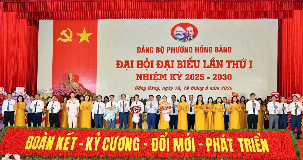 Ban Chấp hành Đảng bộ phường Hồng Bàng nhiệm kỳ 2025 - 2030.