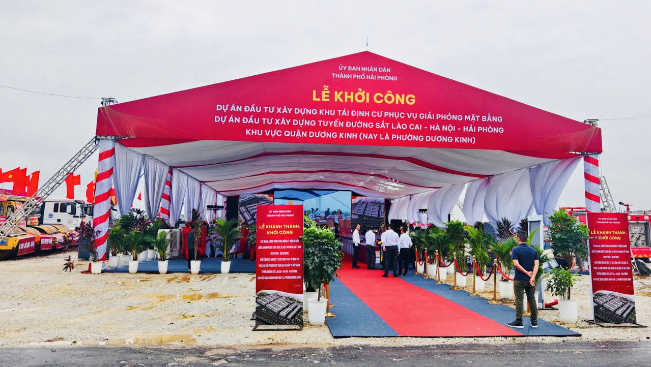 Lễ khởi công Dự án đầu tư xây dựng khu tái định cư phục vụ giải phóng mặt bằng Dự án tuyến đường sắt Lào Cai - Hà Nội - Hải Phòng