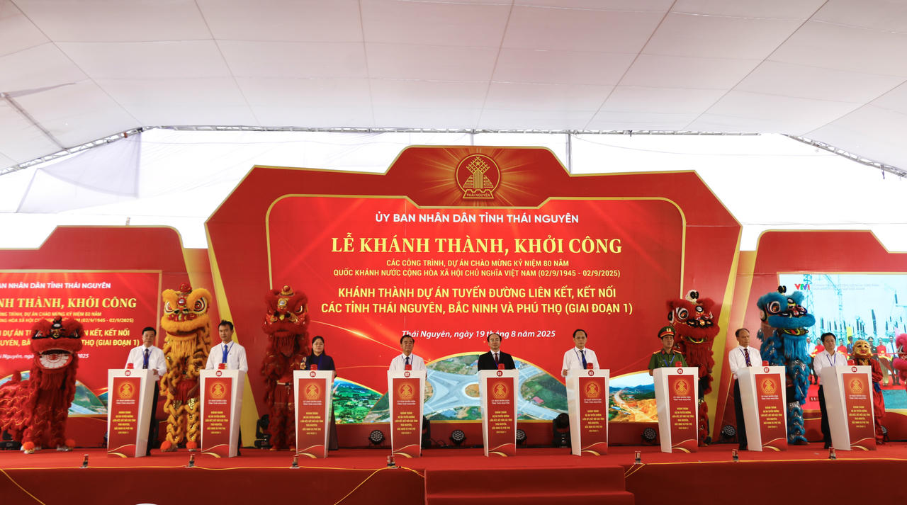 Khánh thành dự án tuyến đường liên kết, kết nối các tỉnh Thái Nguyên, Bắc Ninh và Phú Thọ