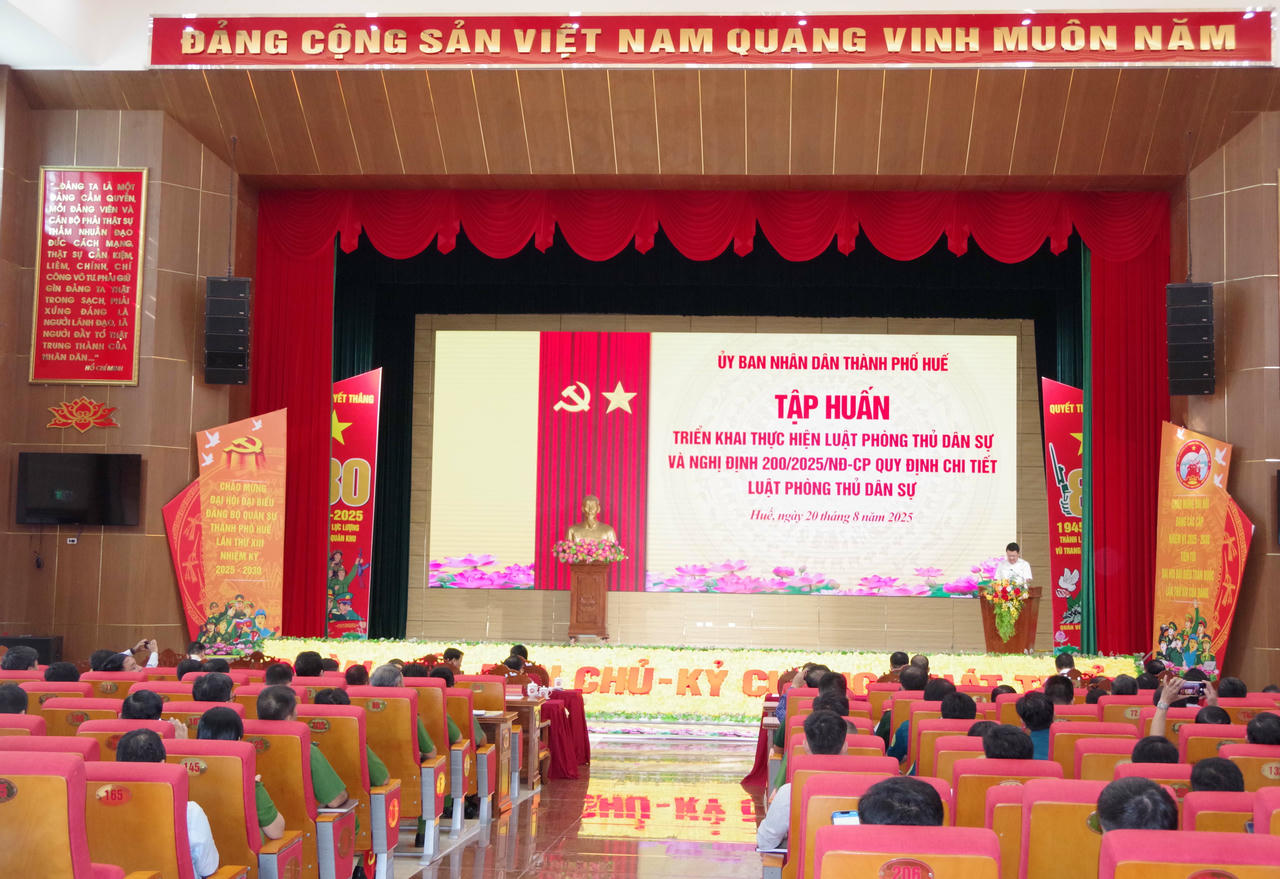 TP Huế tập huấn triển khai Luật Phòng thủ dân sự