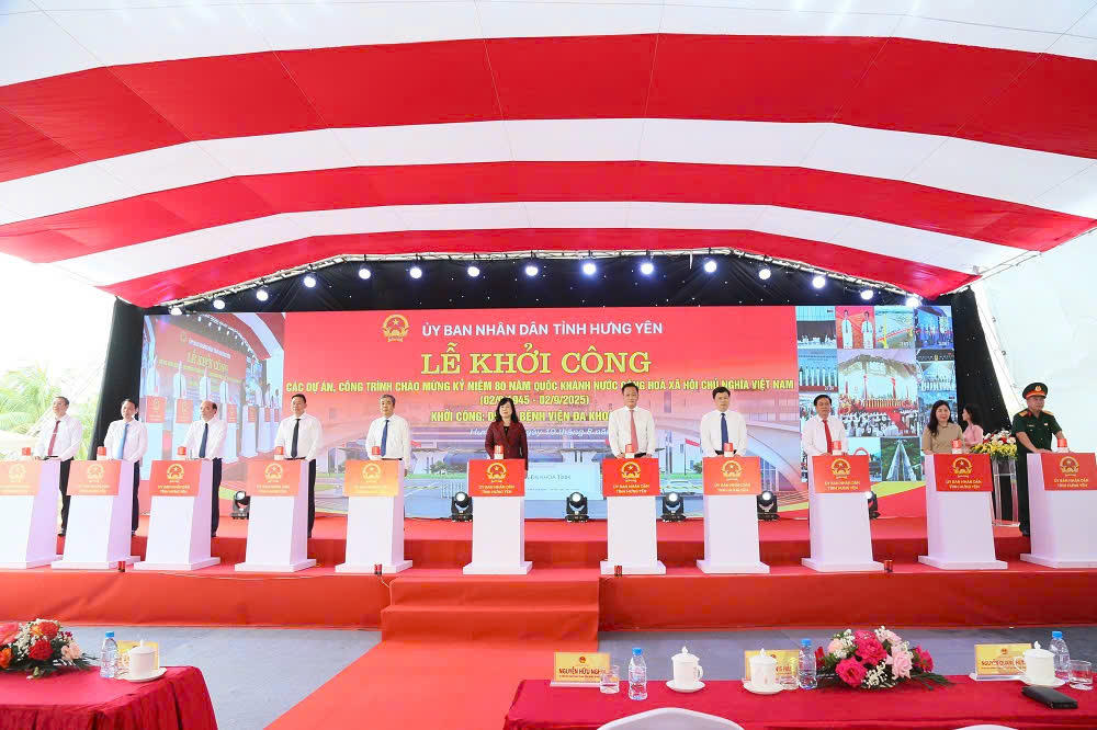 Hưng Yên: Khởi công các dự án trọng điểm nhân Kỷ niệm 80 năm Quốc khánh 2/9 