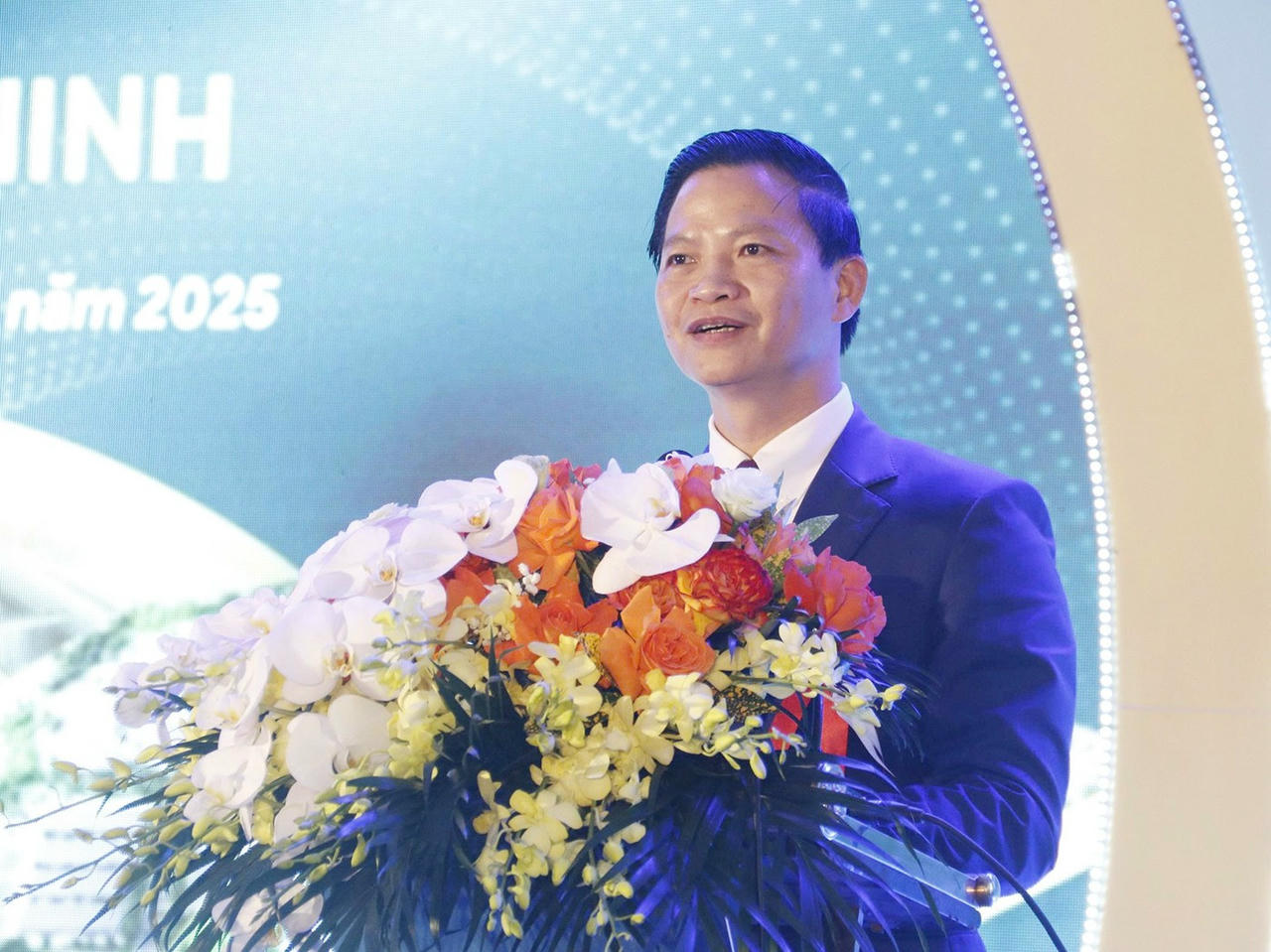 Chủ tịch UBND tỉnh Bắc Ninh Vương Quốc Tuấn phát biểu tại buổi lễ.