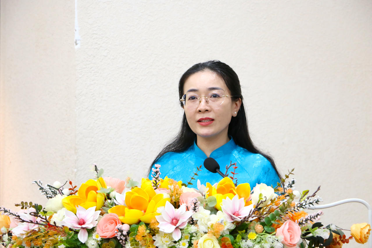 Giám đốc Sở Tư pháp Đồng Nai Phạm Thị Bích Thủy phát biểu.