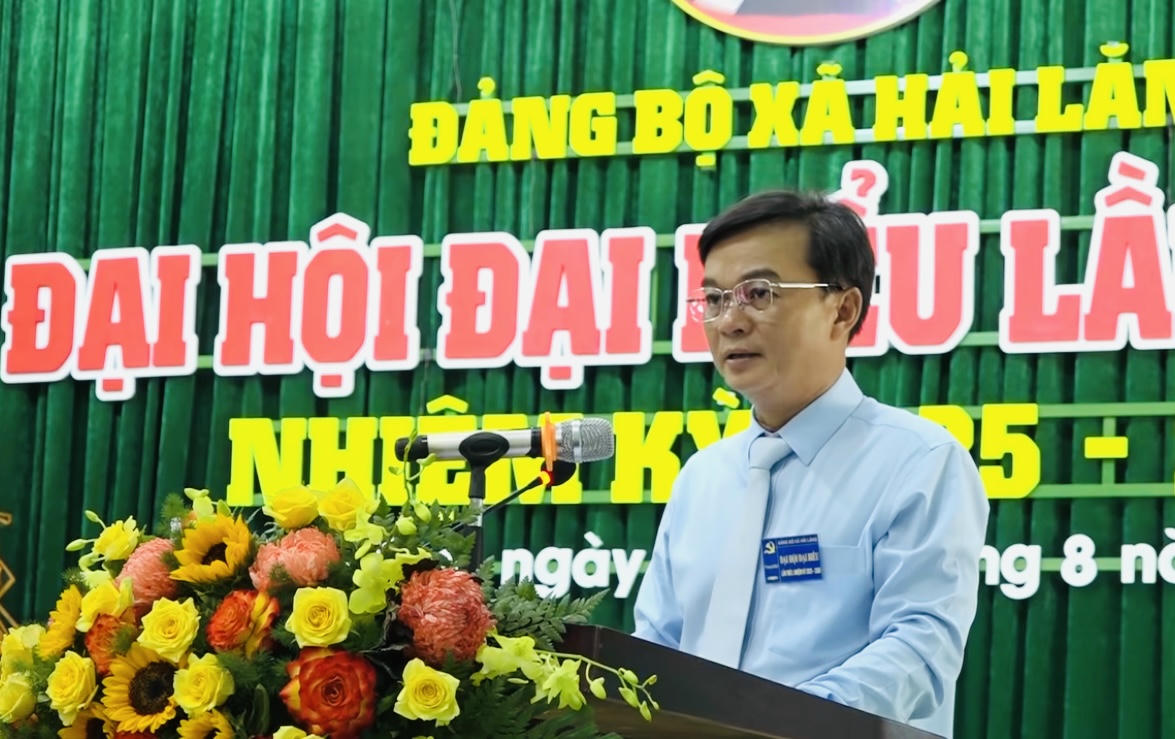 Phó Chủ tịch Thường trực HĐND tỉnh Quảng TriNguyễn Chiến Thắng phát biểu chỉ đạo tại Đại hội.