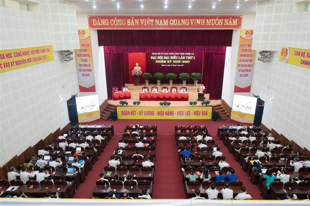 Toàn cảnh Đại hội đại biểu Đảng bộ UBND tỉnh Nghệ An lần thứ I, nhiệm kỳ 2025 – 2030. Ảnh: Kim Dung/duubnd.nghean.gov.vn