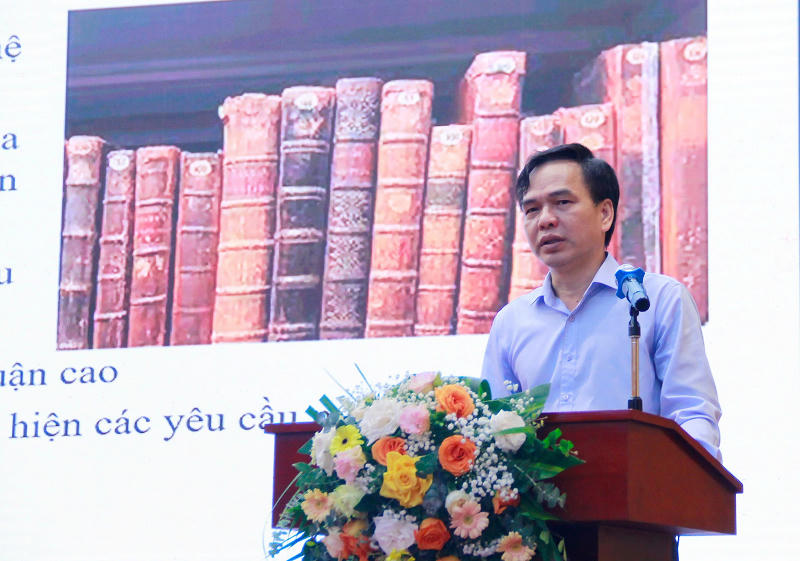 TS. Mai Thế Toản, Phó Cục trưởng Cục Địa chất và Khoáng sản Việt Nam phát biểu tại Hội nghị.