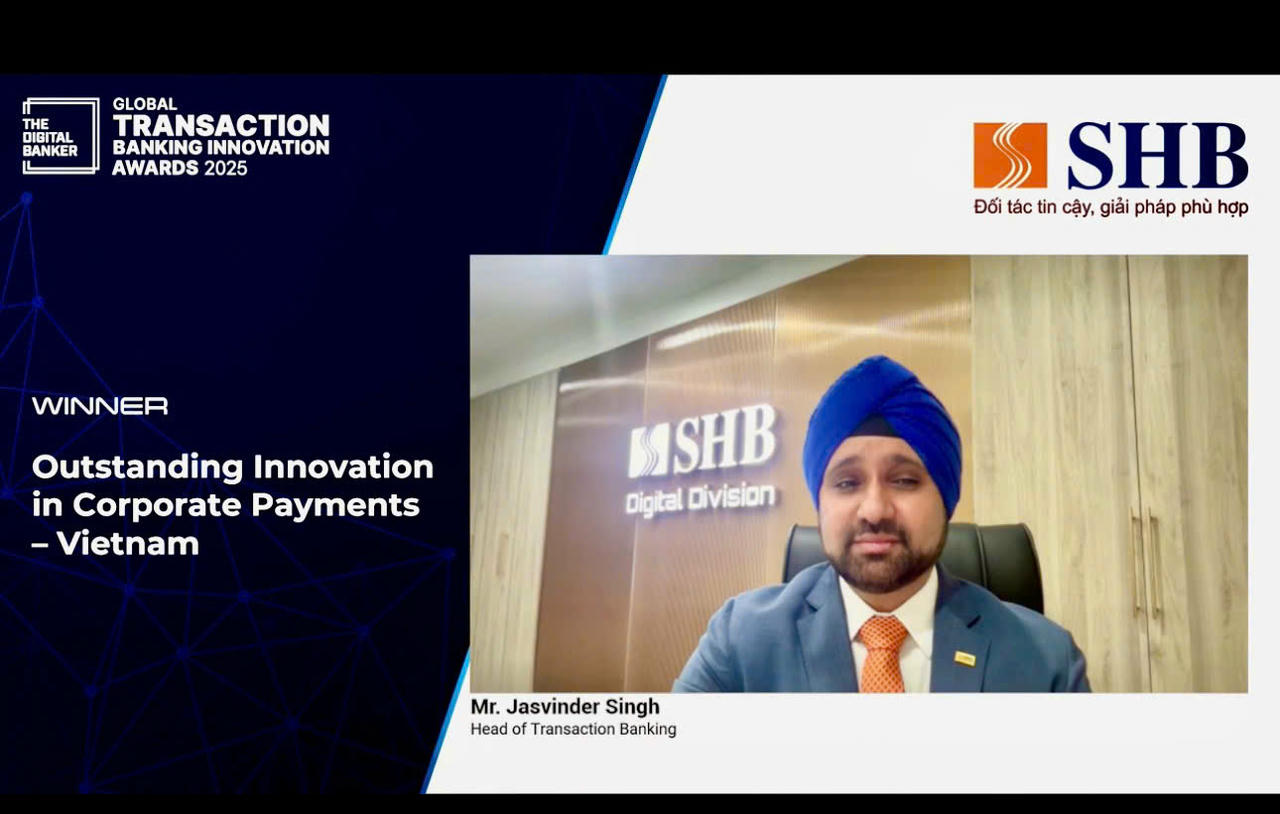 SHB được The Digital Banker vinh danh Đổi mới xuất sắc trong thanh toán doanh nghiệp
