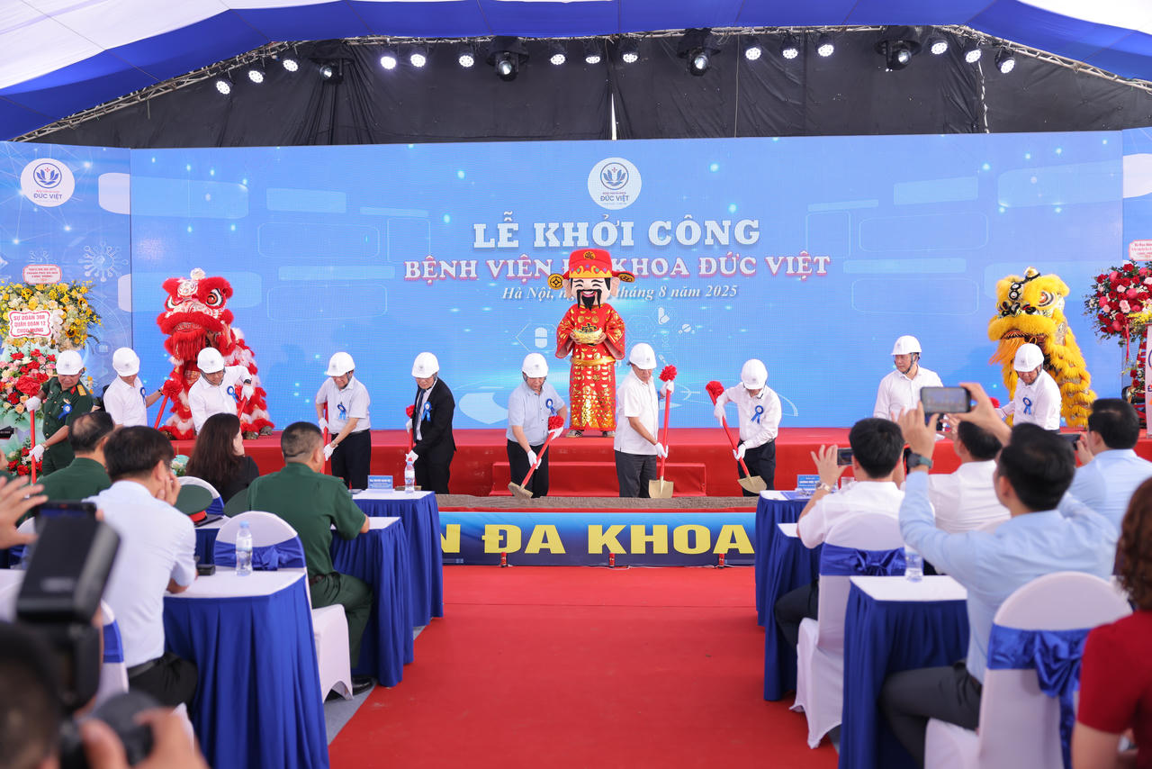 Khởi công Bệnh viện Đa khoa Đức Việt - Công trình y tế trọng điểm cửa ngõ phía Tây thủ đô
