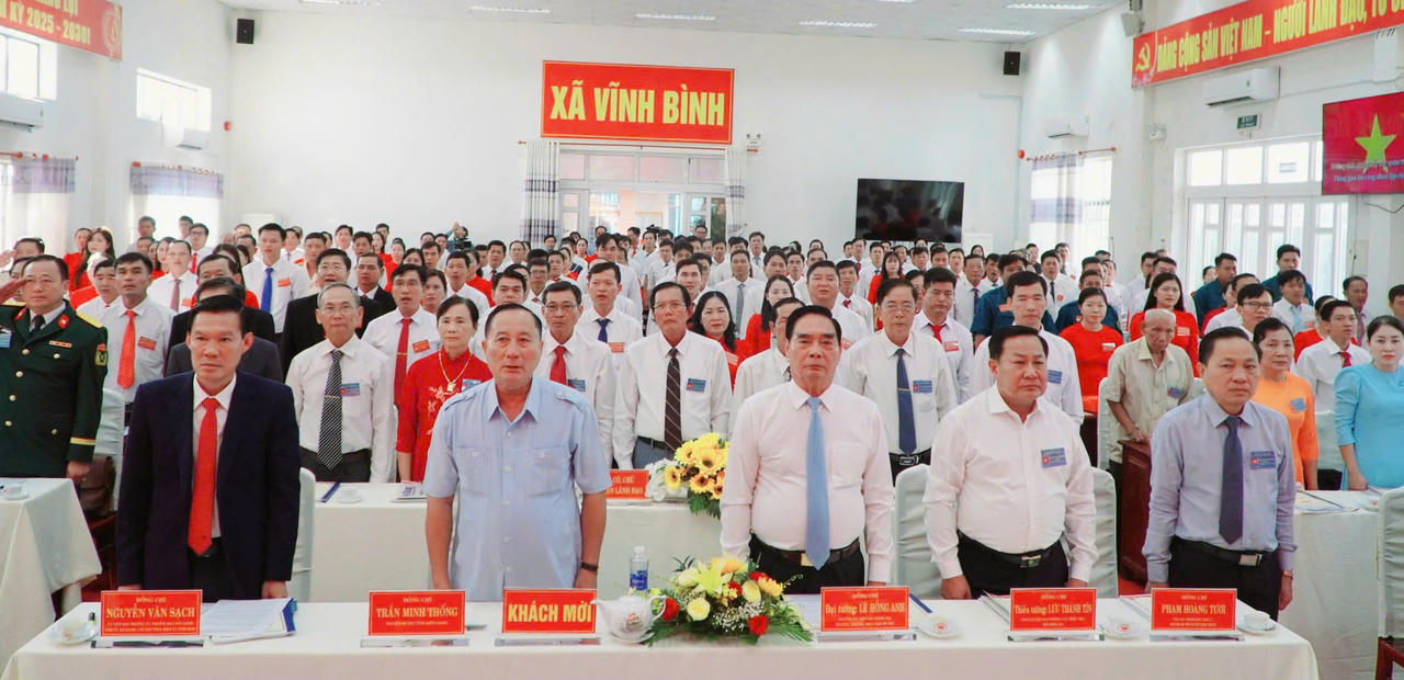 Đảng bộ xã Vĩnh Bình (tỉnh An Giang) trang trọng tổ chức Đại hội đại biểu lần thứ I, nhiệm kỳ 2025 – 2030.