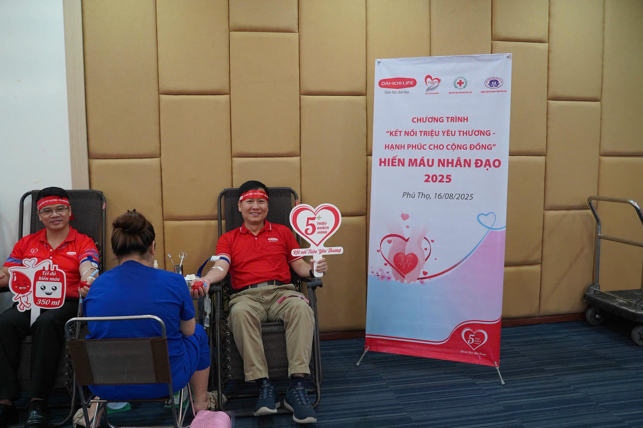 Dai-ichi Life Việt Nam phát động Chương trình Hiến máu nhân đạo 2025
 tại tỉnh Phú Thọ
