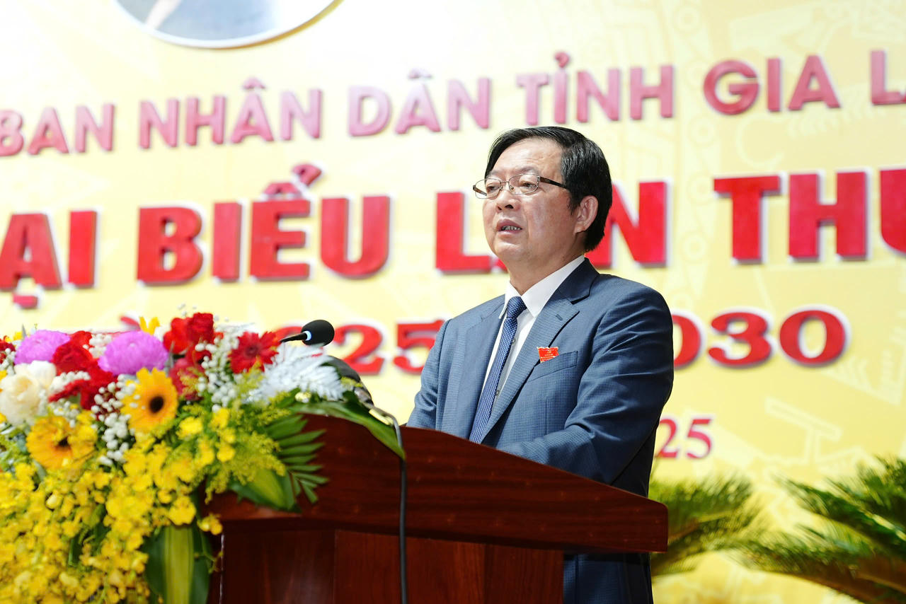 
Ông Hồ Quốc Dũng, Bí thư Tỉnh ủy Gia Lai phát biểu chỉ đạo tại Đại hội