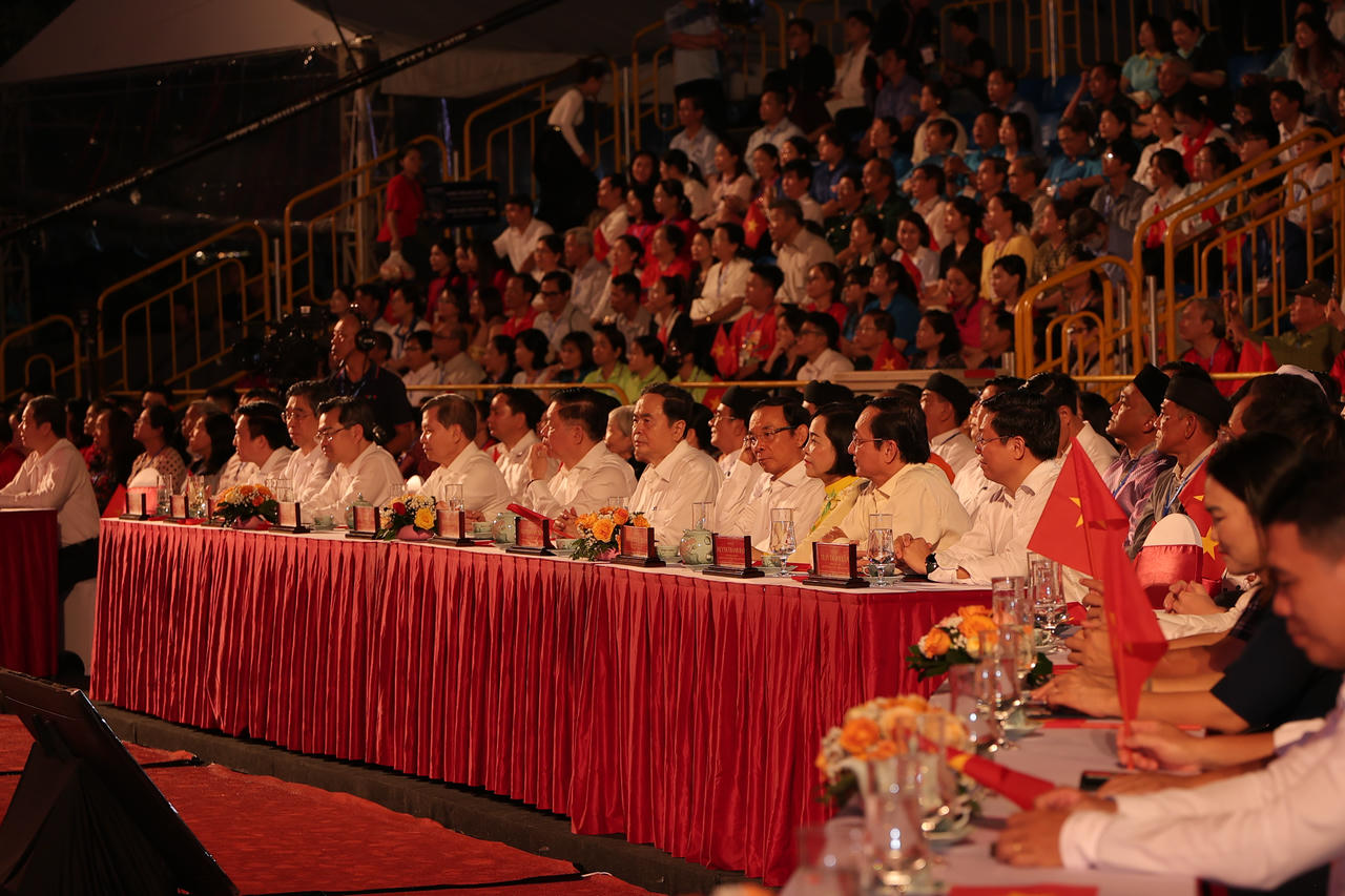 Chủ tịch Quốc hội Trần Thanh Mẫn dự tại điểm cầu TP Hồ Chí Minh.