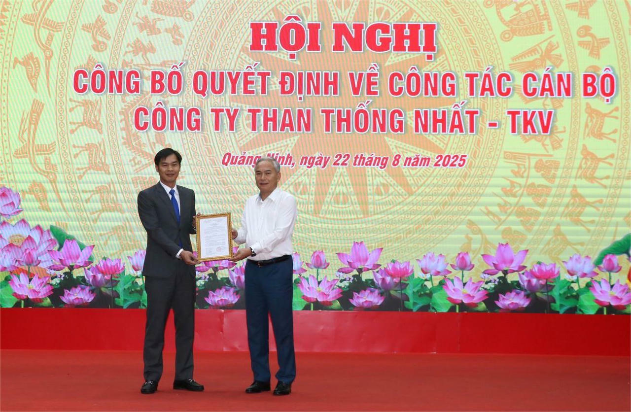 Ông Vương Minh Thu, Phó giám đốc Công ty Cổ phần Than Vàng Danh - Vinacomin giữ chức vụ Giám đốc Công ty Than Thống Nhất - TKV