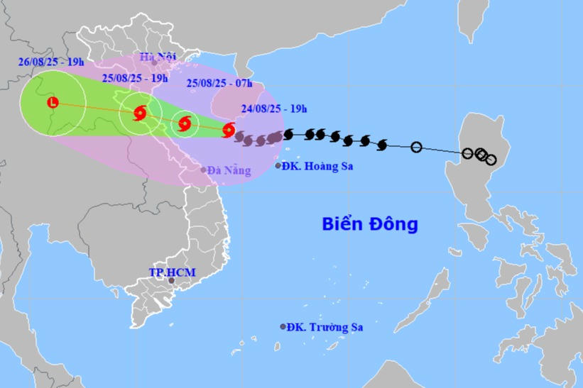 Bão số 5 giật cấp 17, chỉ còn cách Nghệ An 400km