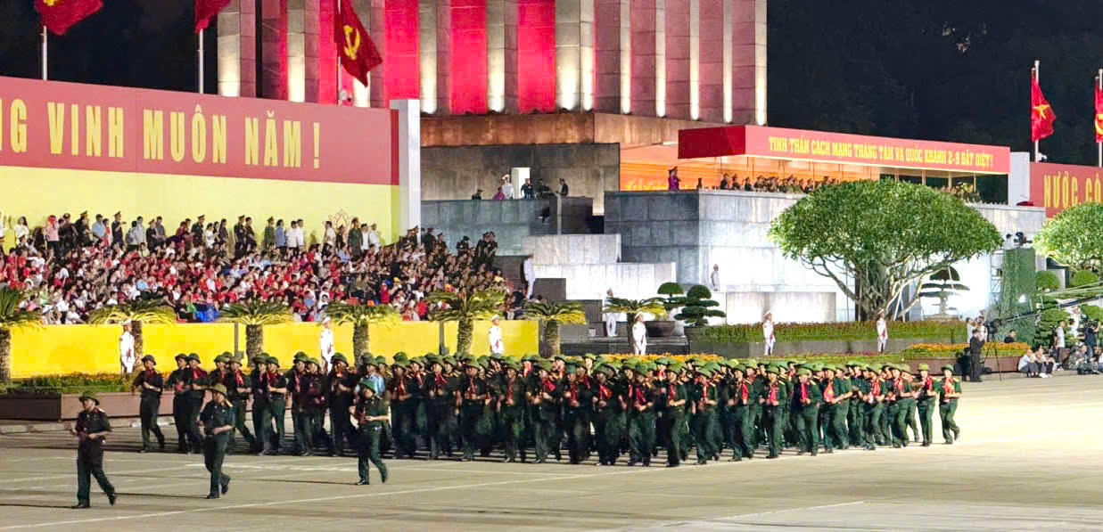 Hợp luyện diễu binh diễu hành lần 2 kỷ niệm 80 năm Quốc khánh 2/9 thành công tốt đẹp