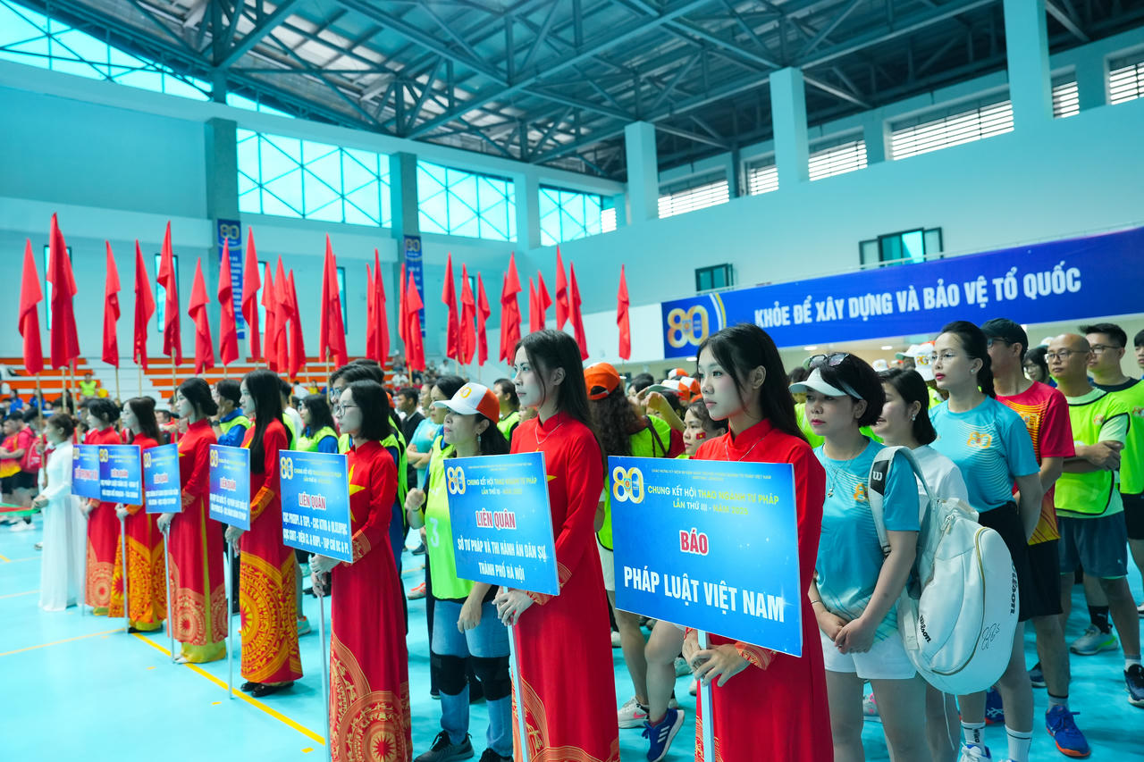 Hội thao quy tụ 250 vận động viên là cán bộ, công chức, viên chức, người lao động ngành Tư pháp.