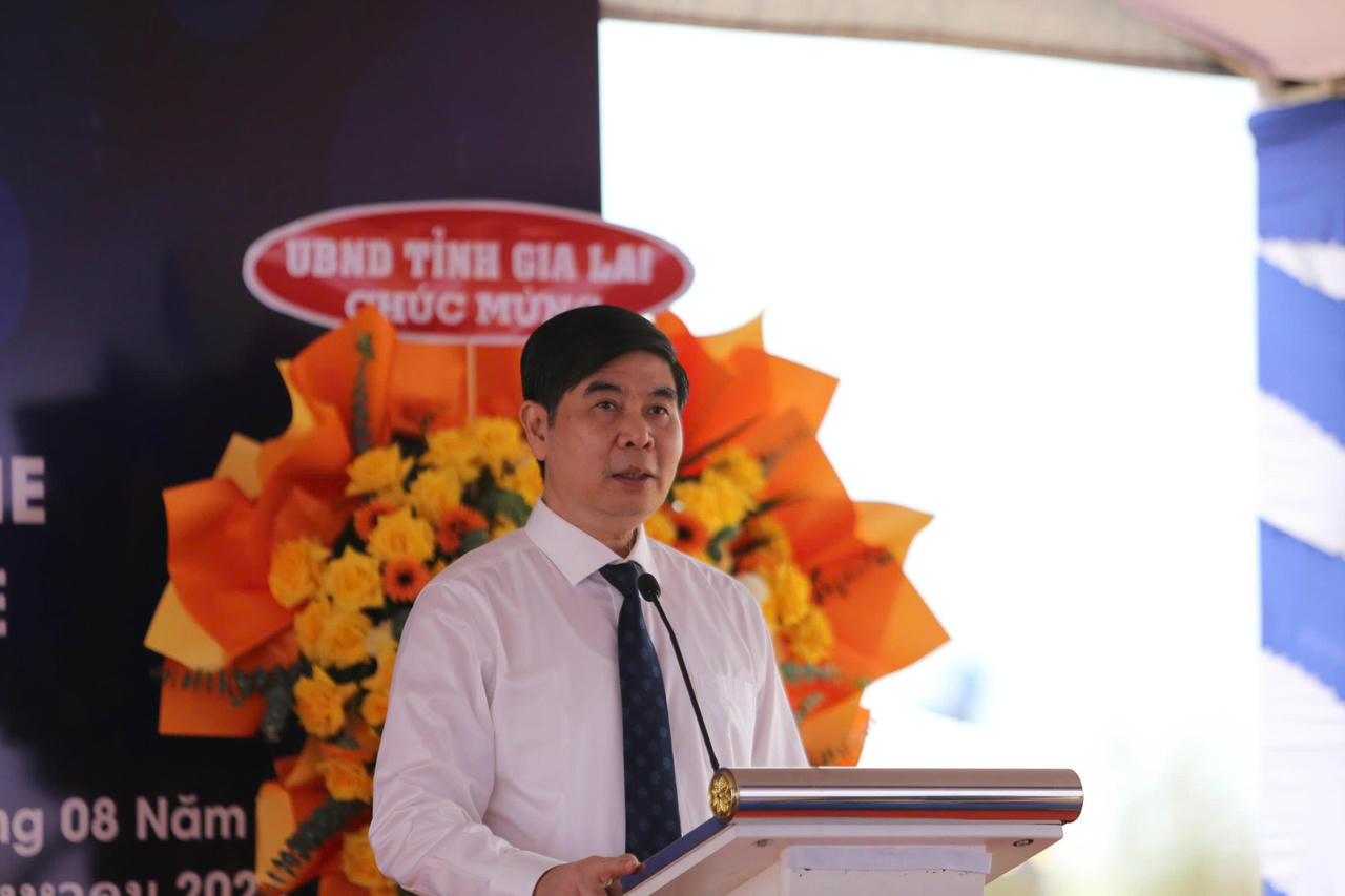 Ông Lâm Hải Giang, phó Chủ tịch UBND tỉnh Gia Lai phát biểu tại buổi lễ