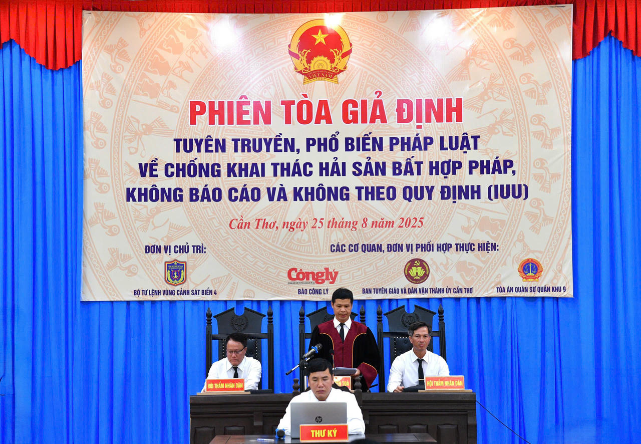 Hội đồng xét xử phiên tòa giả định.