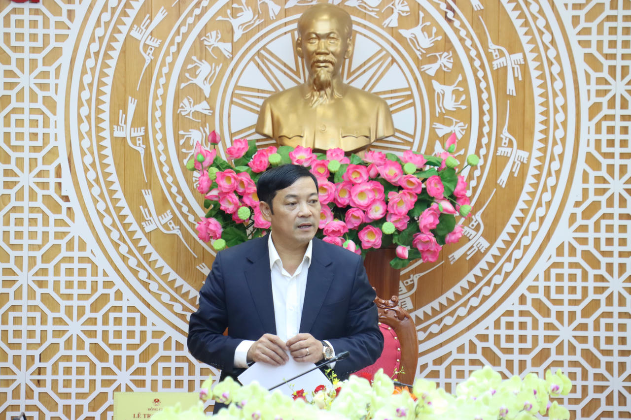 Ông Lê Trọng Yên - Phó Chủ tịch UBND tỉnh Lâm Đồng phát biểu tại buổi làm việc.