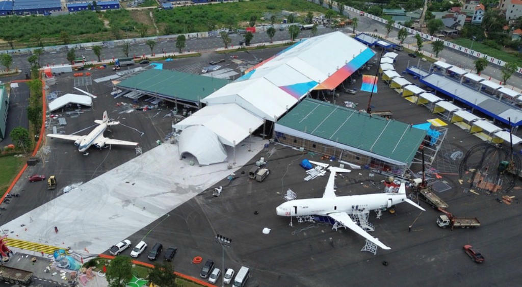 Dừng toàn bộ hoạt động thi công tại Triển lãm kỷ niệm 2/9 để tránh bão số 5