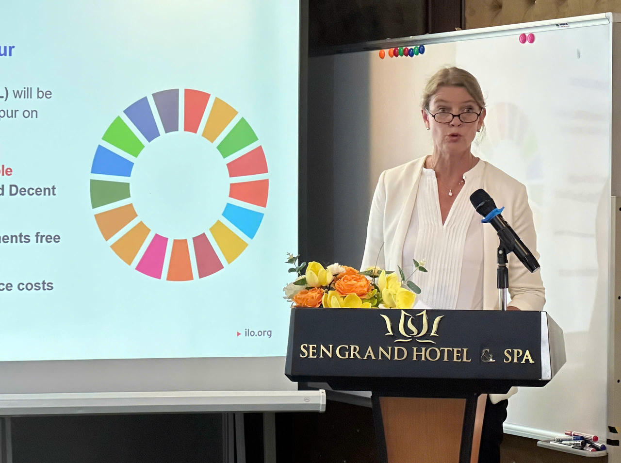 Đại biểu phát biểu tại hội thảo. Ảnh: Vân Anh