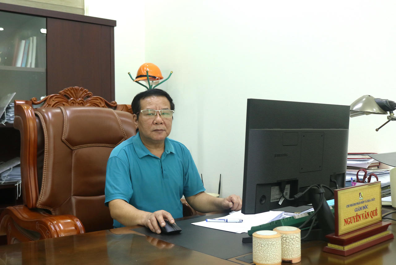 Ông Nguyễn Văn Quế, Giám đốc Chi nhánh phân bón hóa chất thuộc Công ty TNHH MTV Apatit Việt Nam.