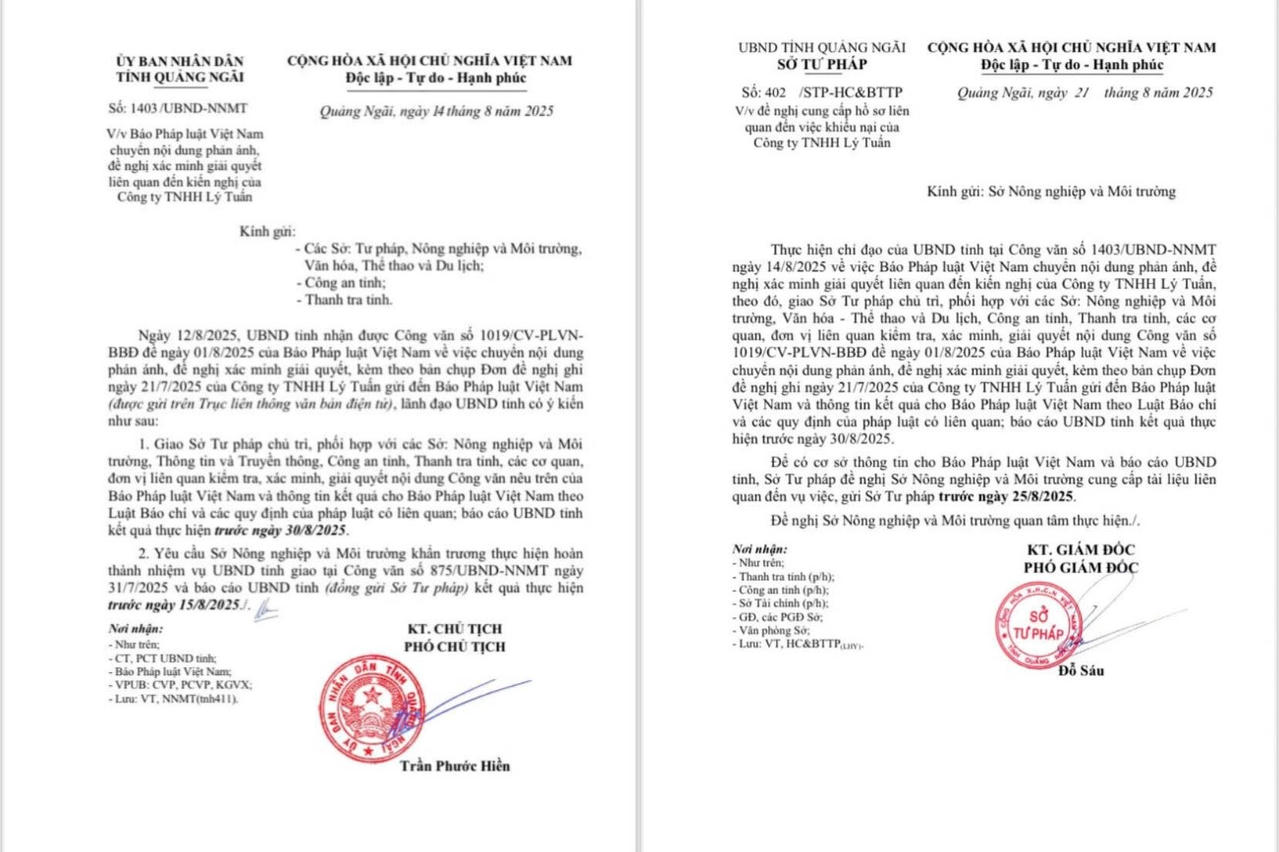 Tiếp sự việc không được đấu giá khoáng sản vì dùng chữ ký điện tử tại Quảng Ngãi: Sở Tư pháp đề nghị cung cấp tài liệu liên quan
