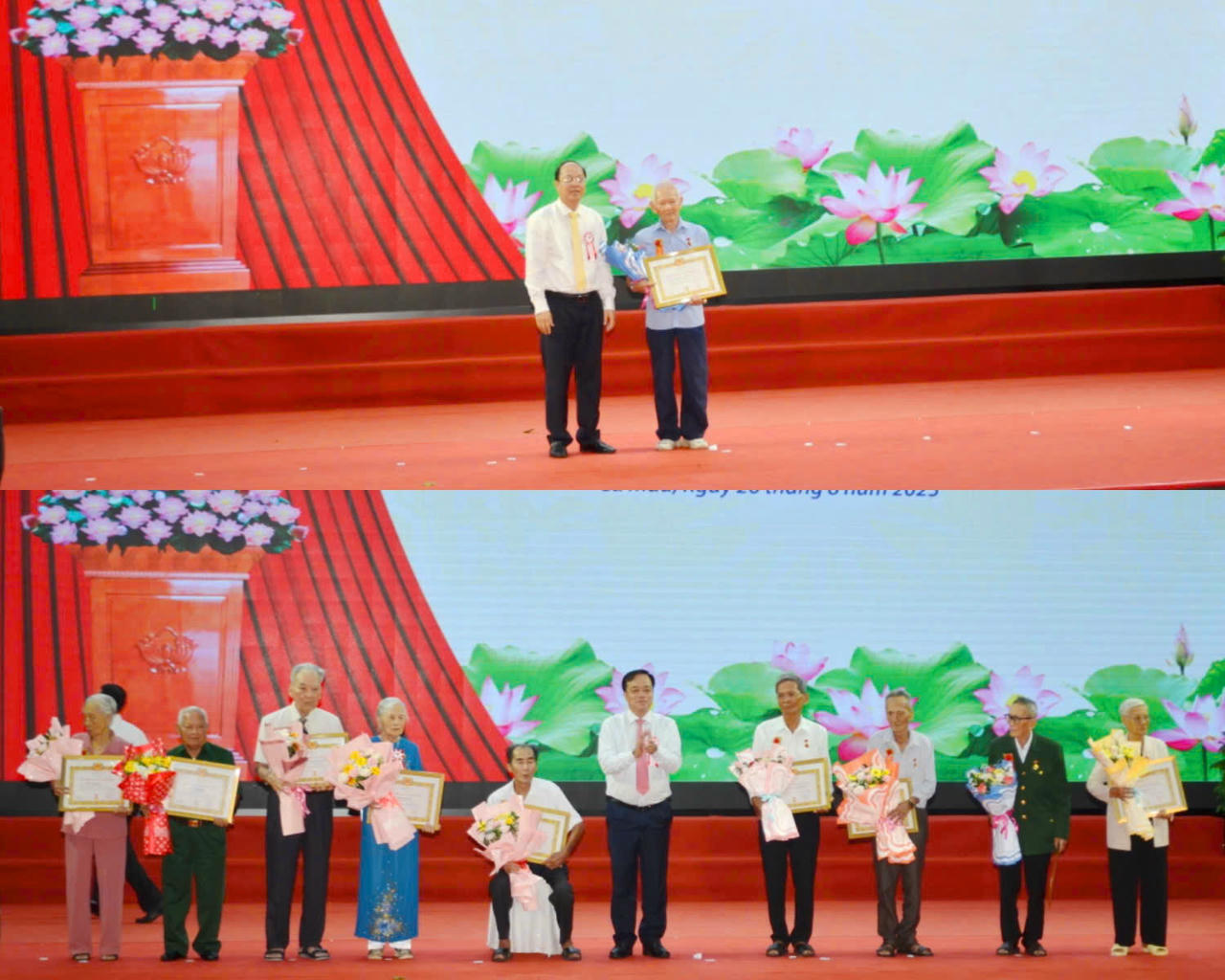 Lãnh đạo tỉnh Cà Mau đã trao tặng Huy hiệu Đảng cho các đảng viên.