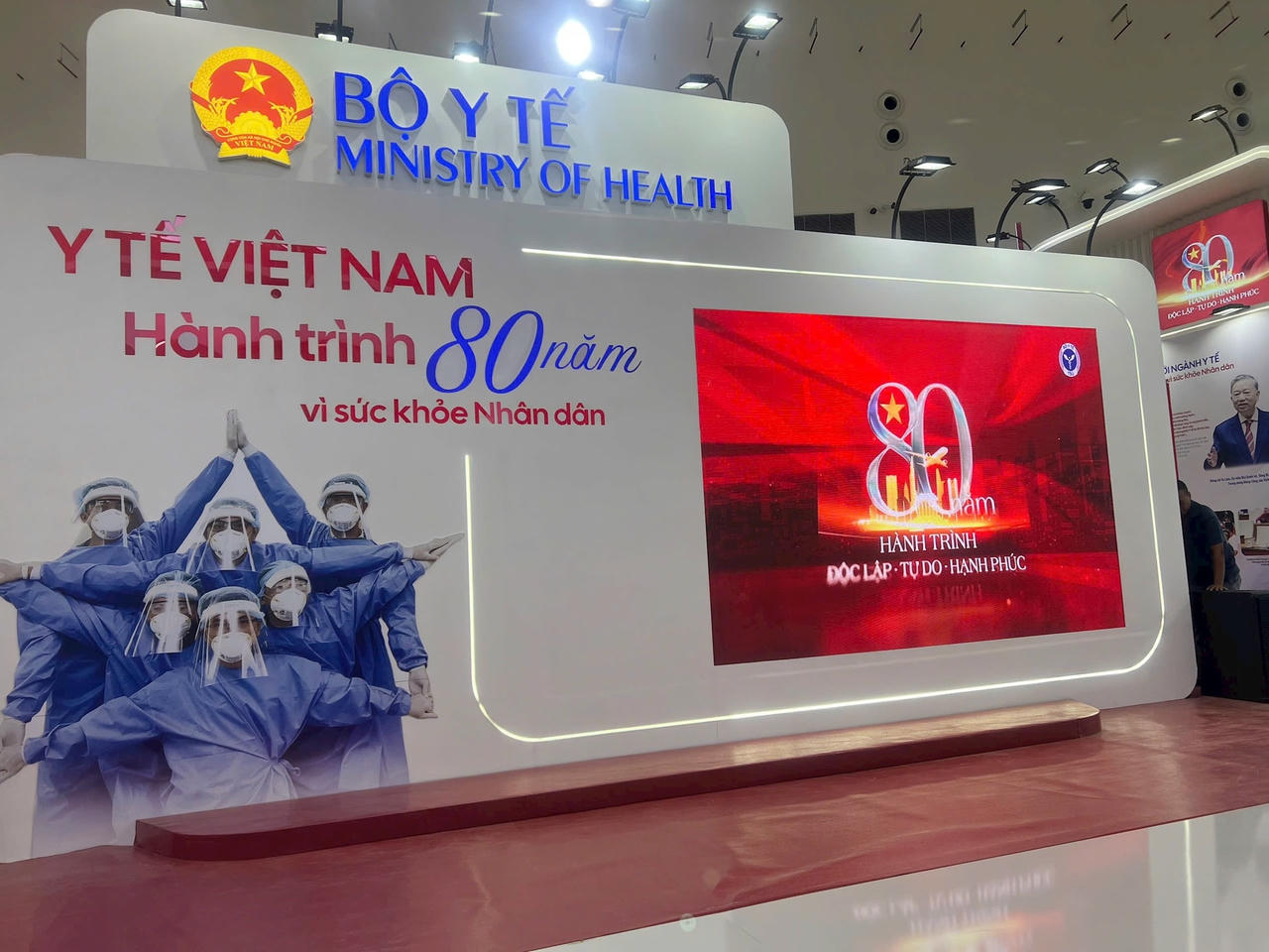 Gian trưng bày của Bộ Y tế tại Triển lãm. Ảnh: BYT
