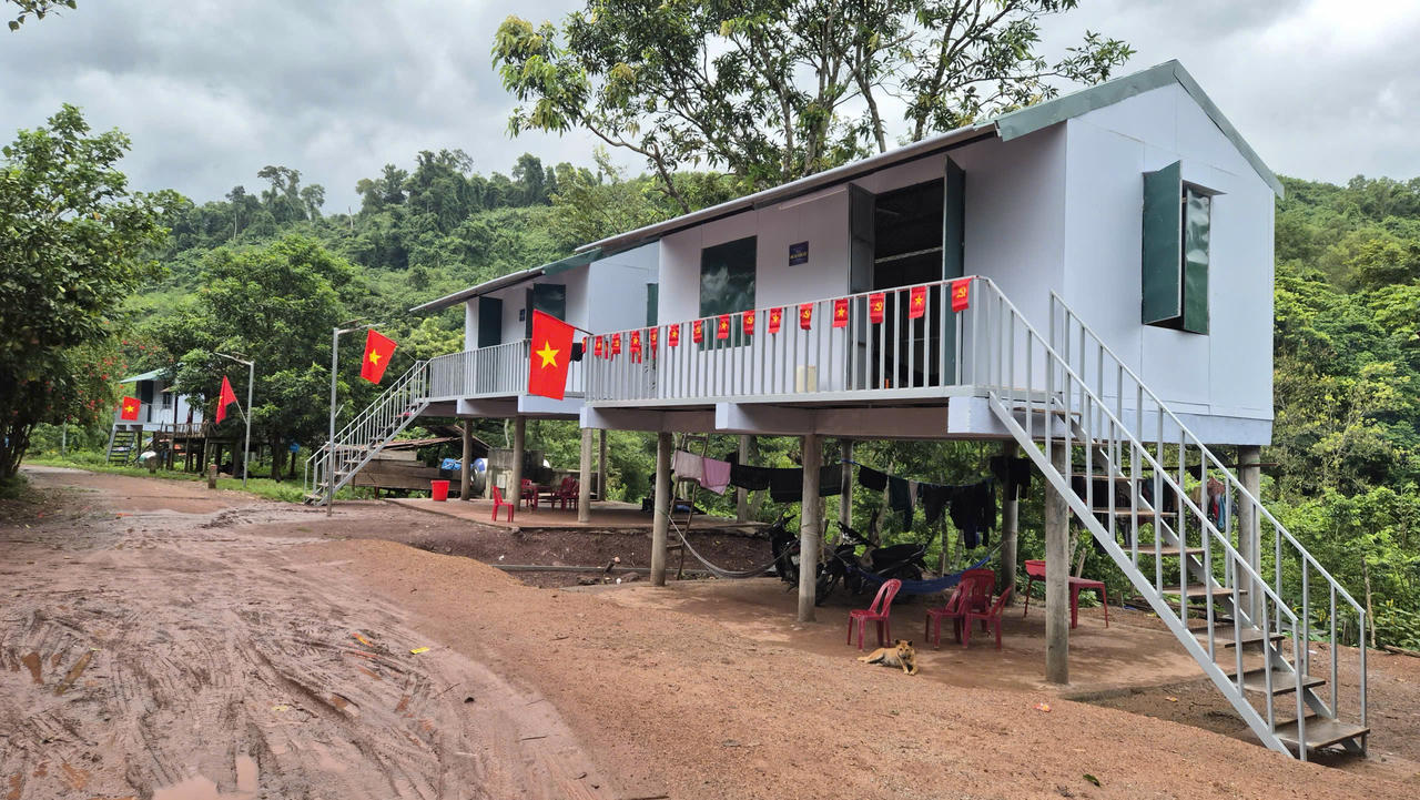 Những ngôi nhà đã hoàn thành và đưa vào sử dụng.