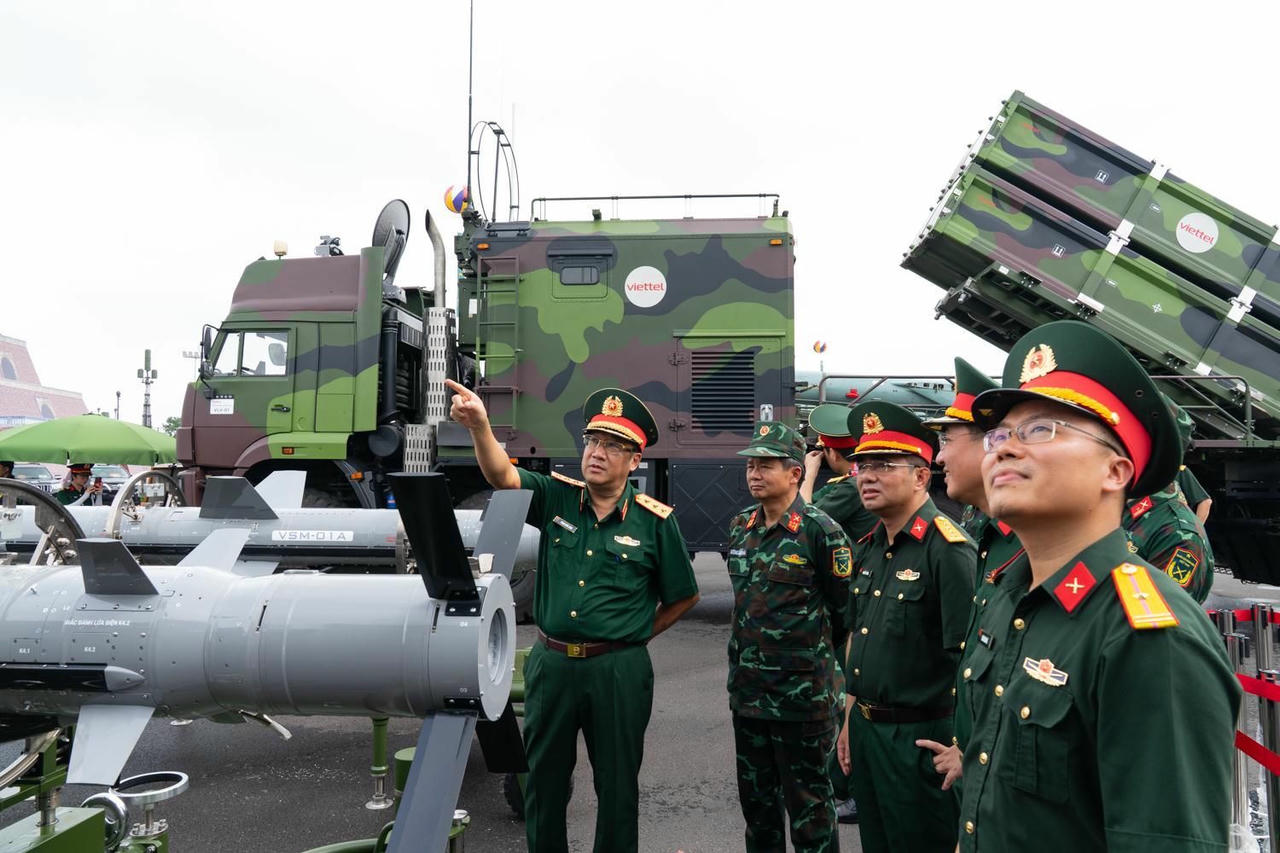 Viettel trình diễn 50 sản phẩm công nghệ dân sự và quân sự tại Triển lãm "80 năm hành trình Độc lập – Tự do – Hạnh phúc" - Ảnh: VGP.