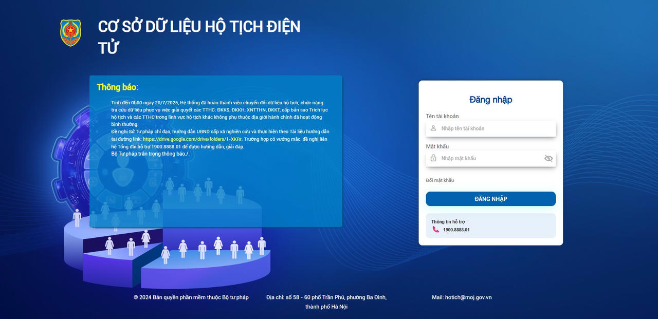 Triển khai phần mềm hộ tịch là một trong những khó khăn trong triển khai dữ liệu hộ tịch khi vận hành chính quyền địa phương 2 cấp trên địa bàn tỉnh Ninh Bình (Ảnh chụp màn hình)