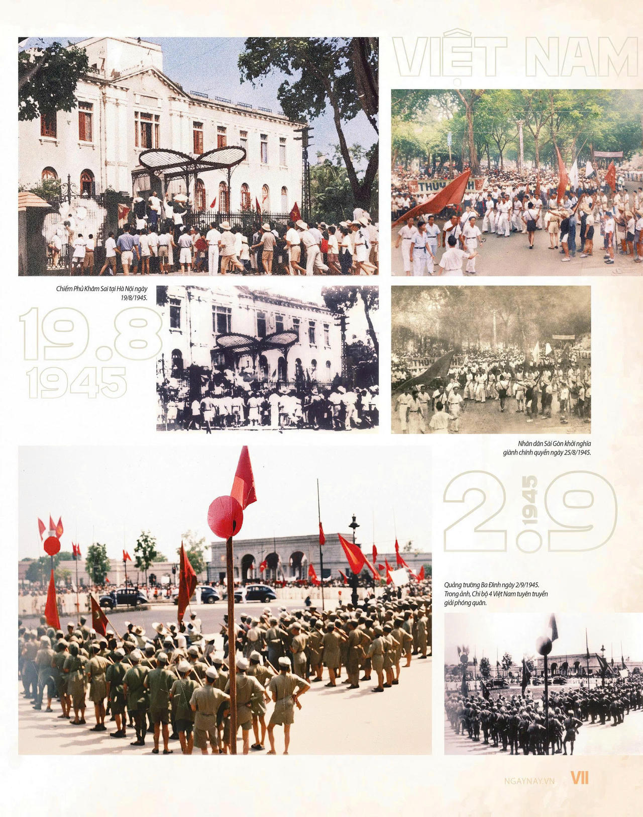 Chính sức dân đông đảo, quyết liệt và mãnh liệt đã làm nên thắng lợi thần tốc trong vài tuần lễ, đưa đất nước bước sang một trang sử mới. (Ảnh tư liệu)