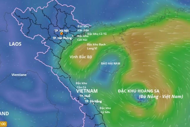 Áp thấp nhiệt đới chỉ cách tỉnh Quảng Trị 590km Áp thấp nhiệt đới chỉ cách tỉnh Quảng Trị 590km