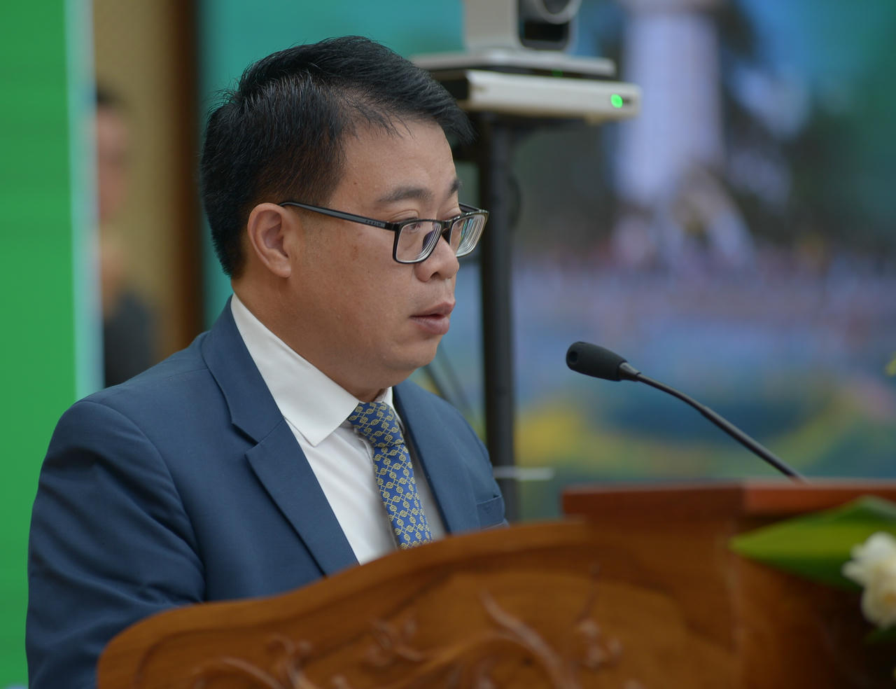 Ông Nguyễn Ngọc Phúc - Phó Chủ tịch UBND tỉnh Lâm Đồng phát biểu.