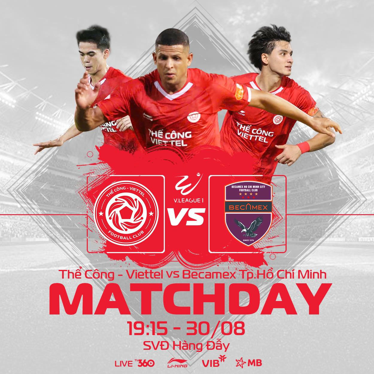 Vòng 3 V.League: Thể Công gặp Becamex TP HCM