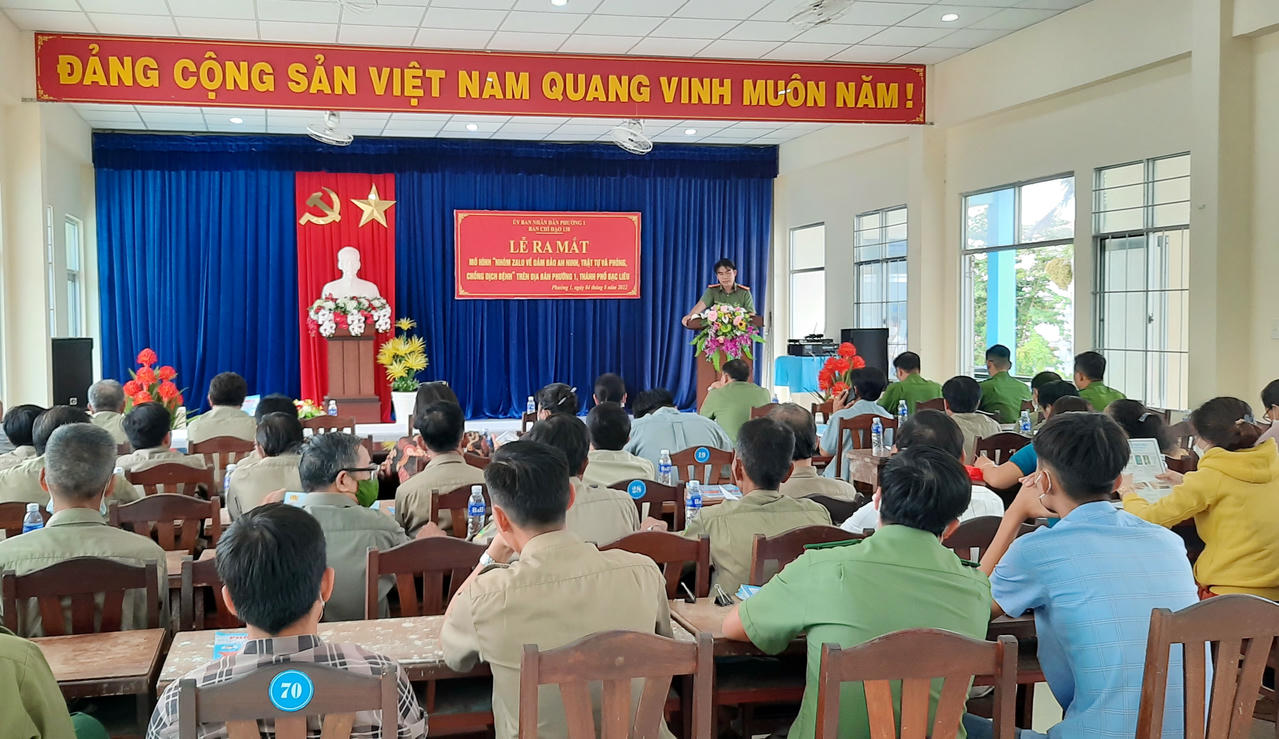 Ra mắt mô hình “Nhóm zalo về bảo đảm an ninh trật tự và phòng, chống dịch bệnh”.