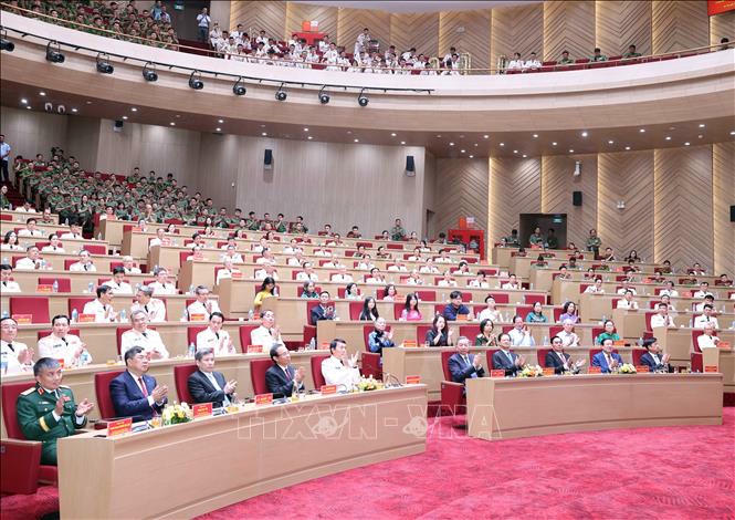 Tổng Bí thư Tô Lâm và các đại biểu tham dự buổi lễ. Ảnh: Thống Nhất/ TTXVN