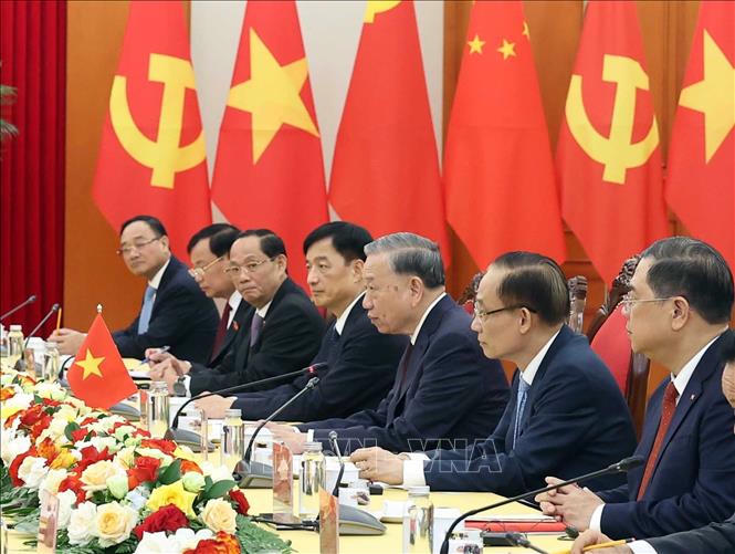 Tổng Bí thư Tô Lâm tại buổi tiếp. Ảnh: TTTXVN