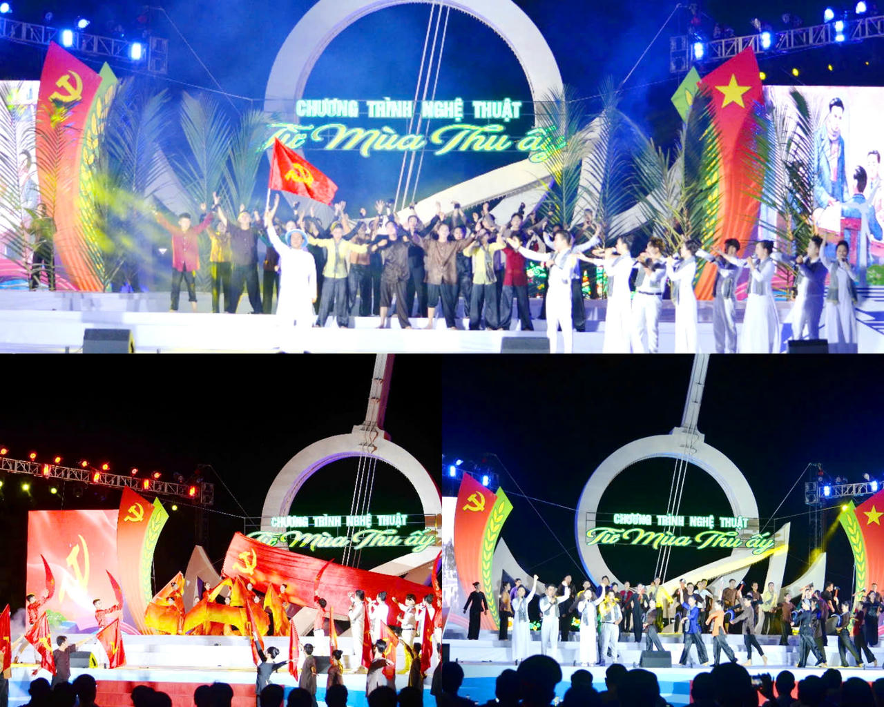 Mở màn chương trình nghệ thuật là các hoạt cảnh “Từ mùa Thu lịch sử” và “Hào khí mùa Thu”, tái hiện khí thế hào hùng của dân tộc trong những ngày mùa Thu lịch sử.