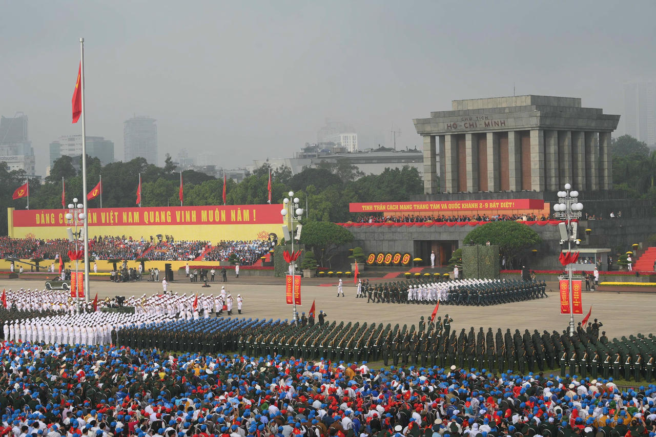 Quang cảnh Quảng trường Ba Đình khi diễn ra buổi Lễ 