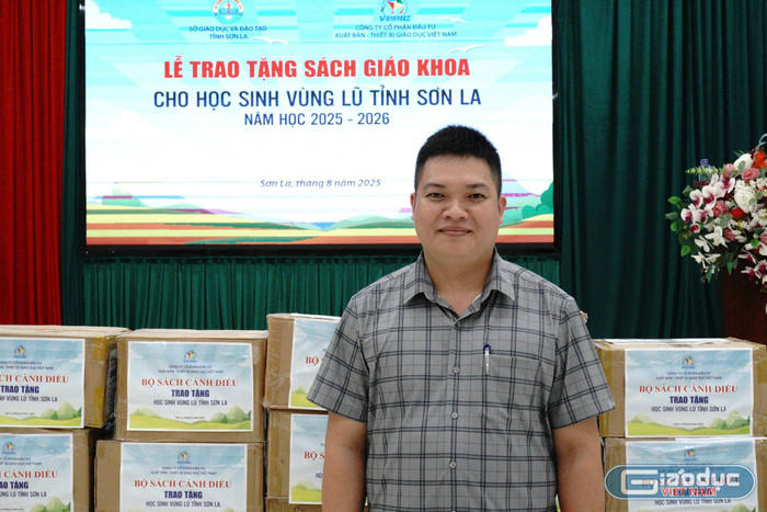 Ông Quàng Văn Hiệp - Phó trưởng phòng Phòng Văn hóa - Xã hội, Uỷ ban nhân dân xã Sông Mã. (Ảnh: Ngọc Huyền)