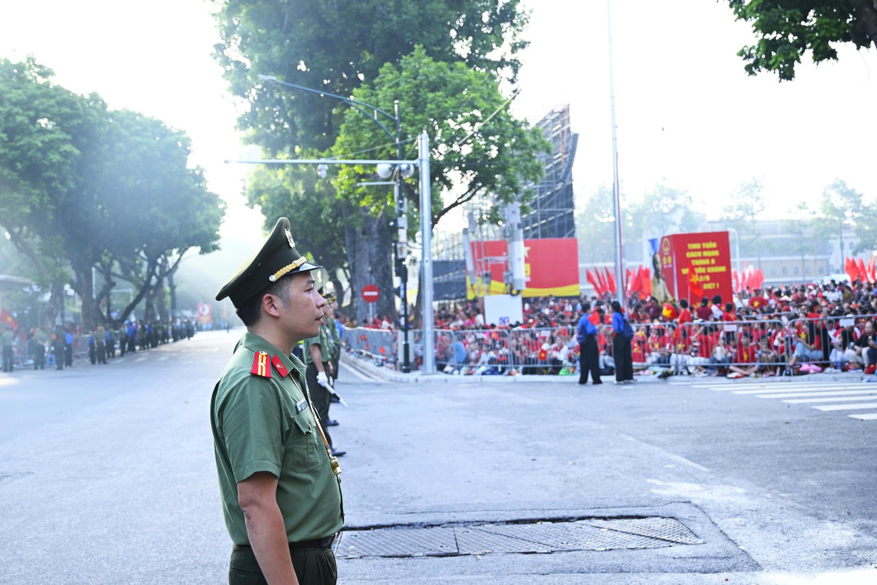 Lực lượng Công an nỗ lực bảo đảm an ninh, trật tự.
