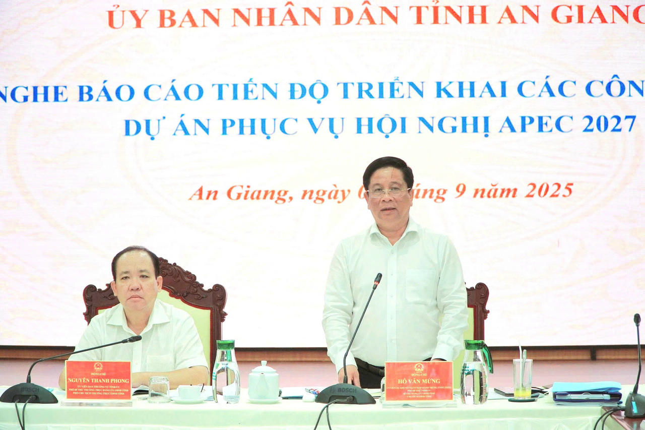 An Giang: Quyết tâm, trách nhiệm đưa các dự án phục vụ APEC 2027 về đích đúng tiến độ, chất lượng