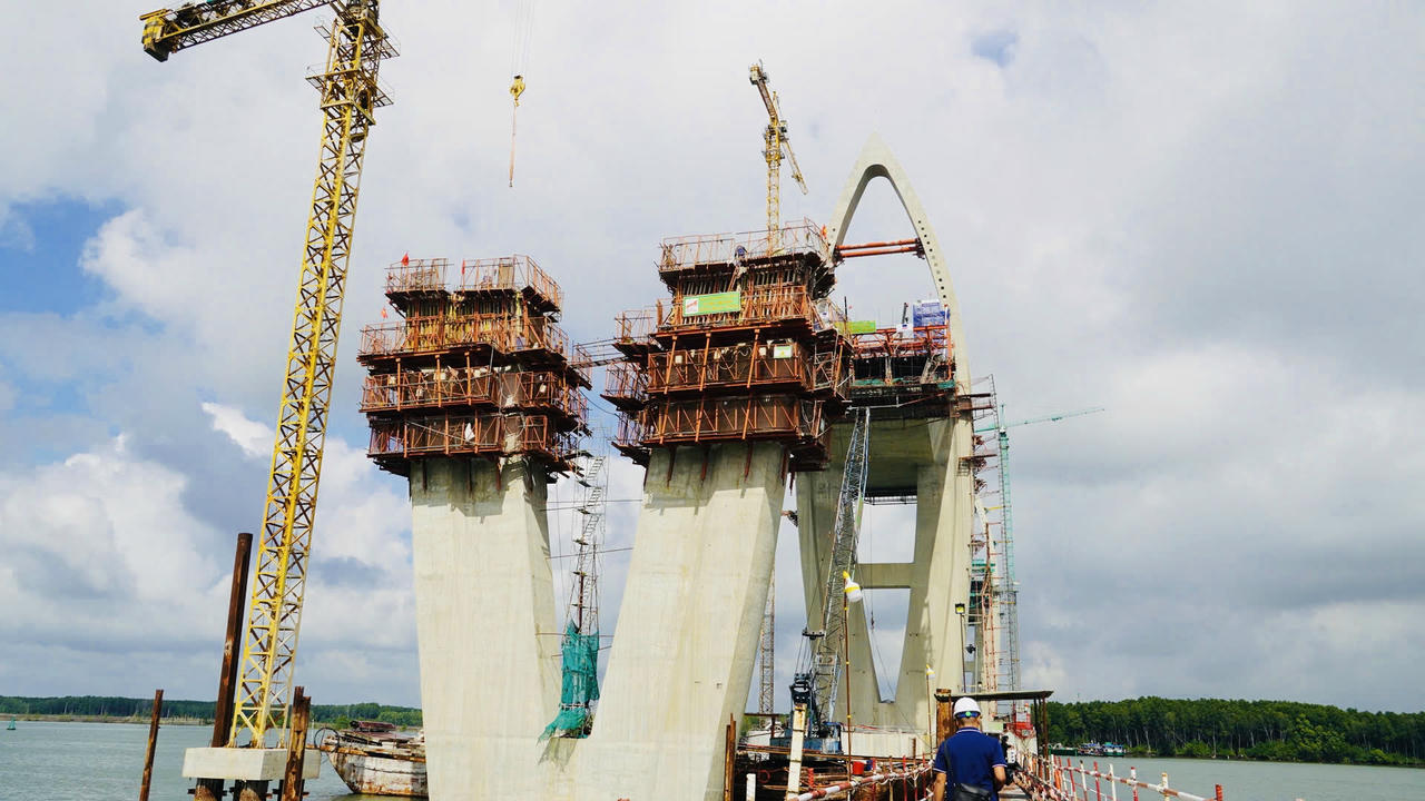 Cầu Phước An bắc qua sông Thị Vải, nối cảng Cái Mép - Thị Vải với cao tốc Bến Lức - Long Thành.